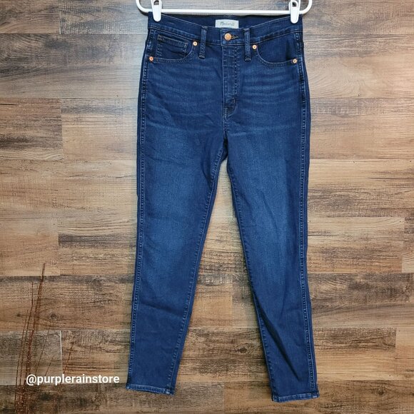 Madewell Jeans 28 Skinny 10" High Rise Hayes Wash F4684 Tummy Control Stretch - Picture 1 of 13